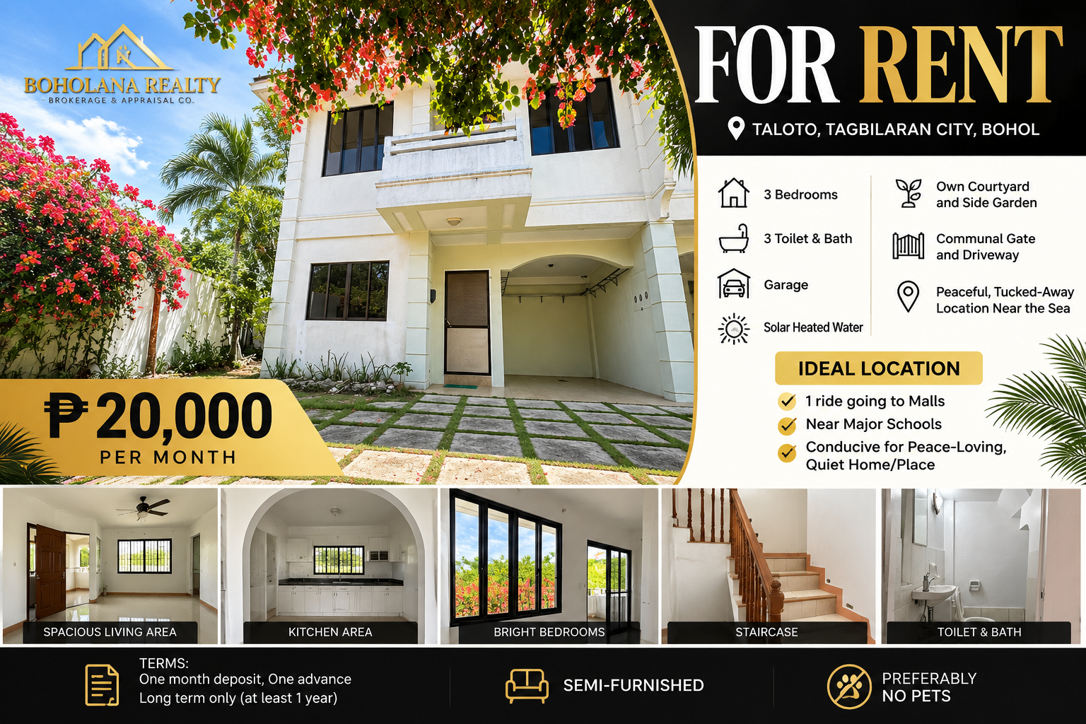 Tropical House for Rent in Bohol